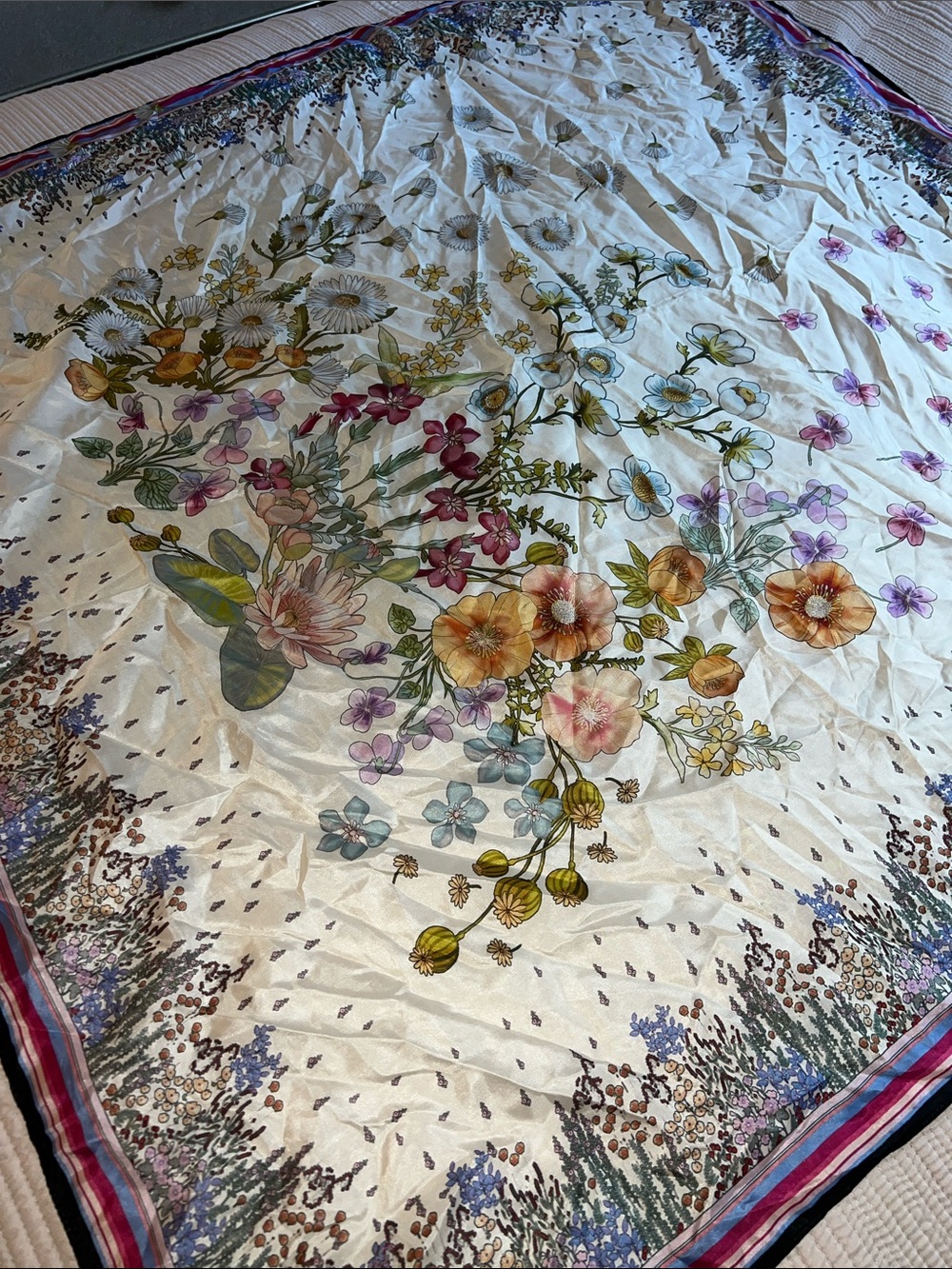Johnny Was Forest Silk Scarf - Picture 6 of 9